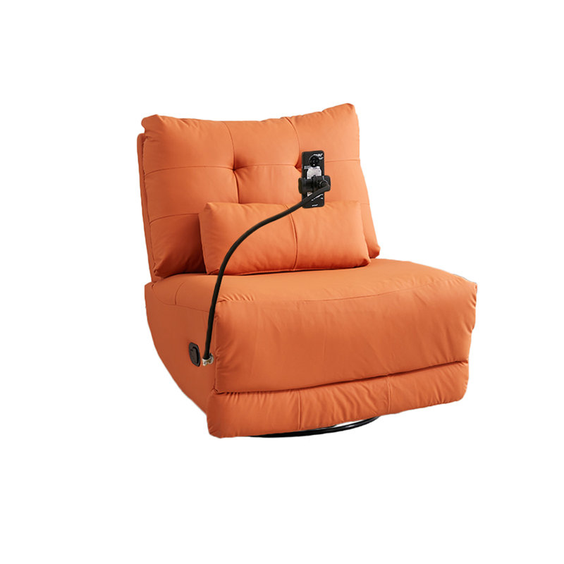 Fauteuil inclinable en similicuir Svala, Orange