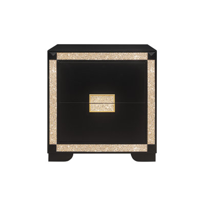 Table de chevet noire