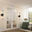 Applique murale de meuble-lavabo moderne 2 lumières avec abat-jour en verre - Megen-36706493