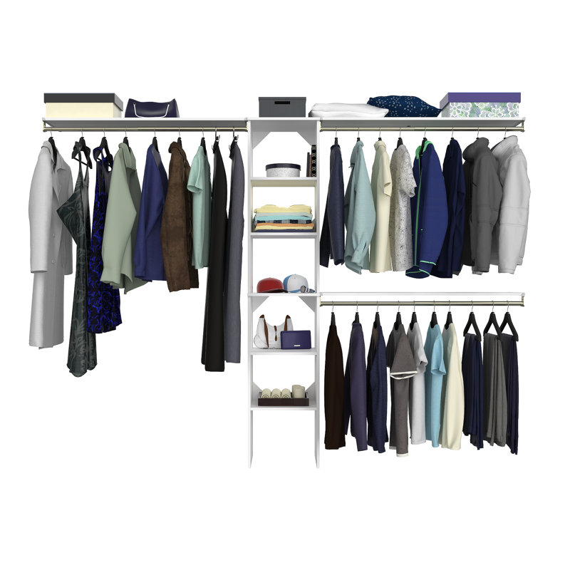 SuiteSymphony Closet System, 17" W, Pure White