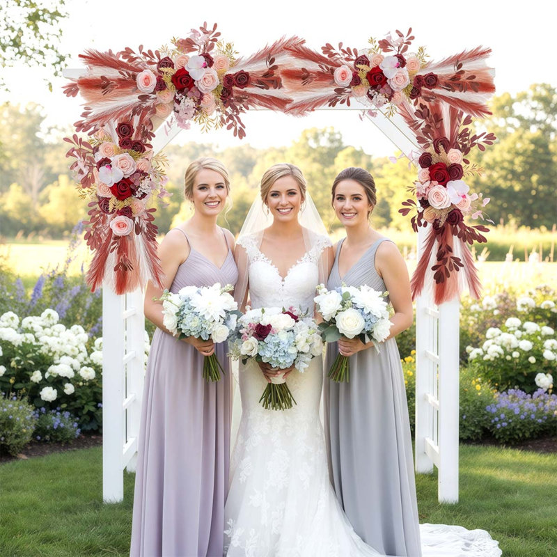 Fleurs de voûte de mariage, fleurs artificielles pour la décoration, grand feston de fleurs pour décoration florale de mariage Boho Styles - paquet de 2