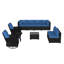 Ensemble de canapés d'extérieur en osier 10 pièces avec chaises berçantes pivotantes-133036659-133036661