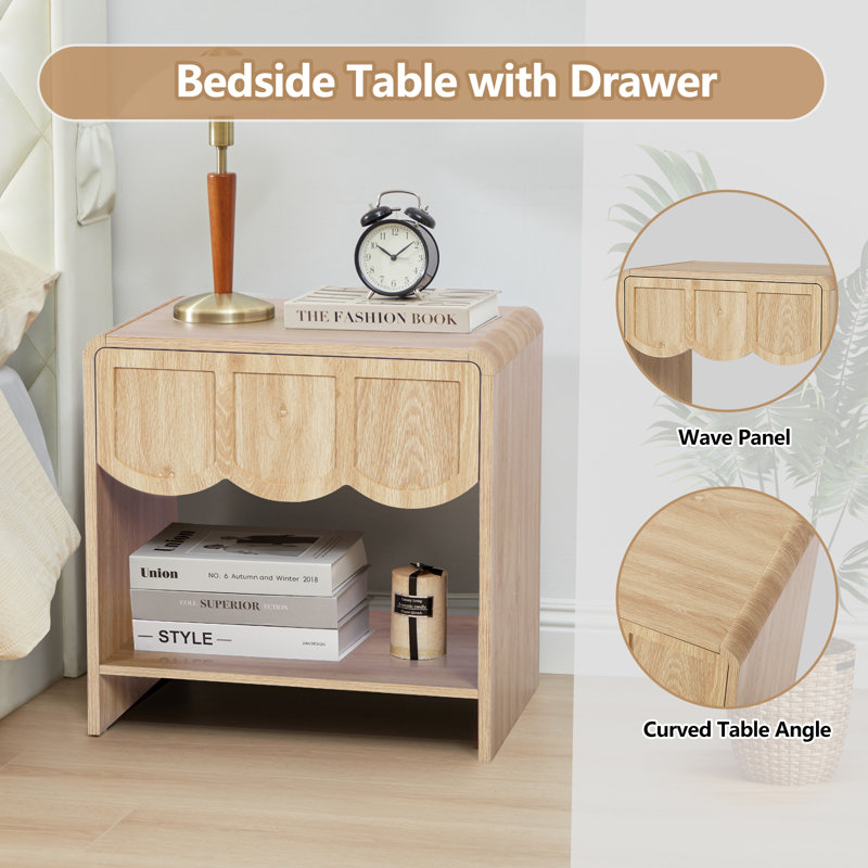 End Table Set, 1 - Drawer Nightstand (Set of 2)