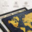 Carte «Gold Compass World Map Canvas Print»-101456217
