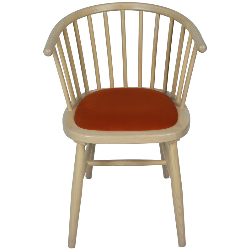 Upholstered Dining Carver Chair - Pad, Orange
