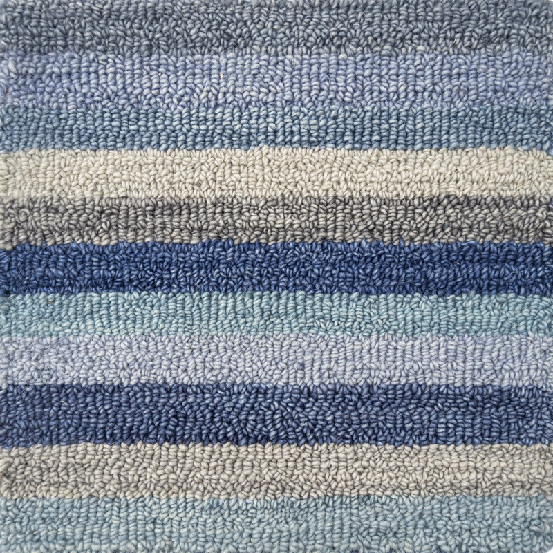 Jazzy Handmade Wool Blue/Indigo Rug, Rectangle 8'6" x 12'6"