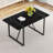 55" Rustic Industrial Dining Table For 4–6 People, Thick Engineered Wood Top With Black Metal Legs, Rectangular Kitchen & Living Room Table-395406584-396524922