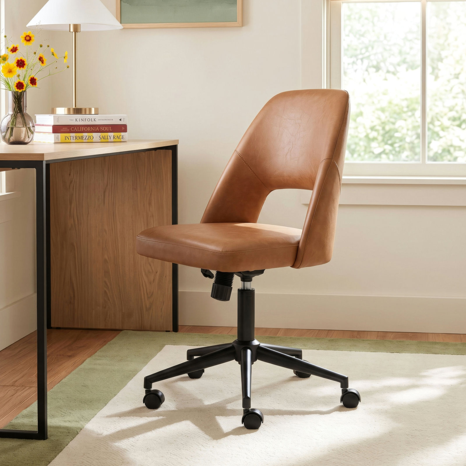 Gramercy Office Chair with Lumbar Support, 	Beige Fabric