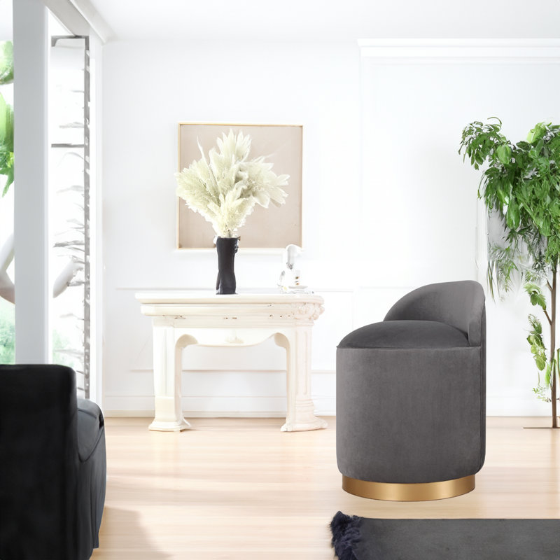 Pouf luxueux en velours gris foncé de 19,7 po x 17,7 po x 27,6 po | Revêtement 100% velours, éponge orthopédique 35 pieds, pieds en bois, capacité de poids: 352 lb | Idéal pour décorer un hôtel baroque, bohémien ou glamour