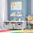 RiverRidge Kids Desk, Activity and Play Table with 6 Storage Cubbies - White with 2 10" Floating Bookshelves
