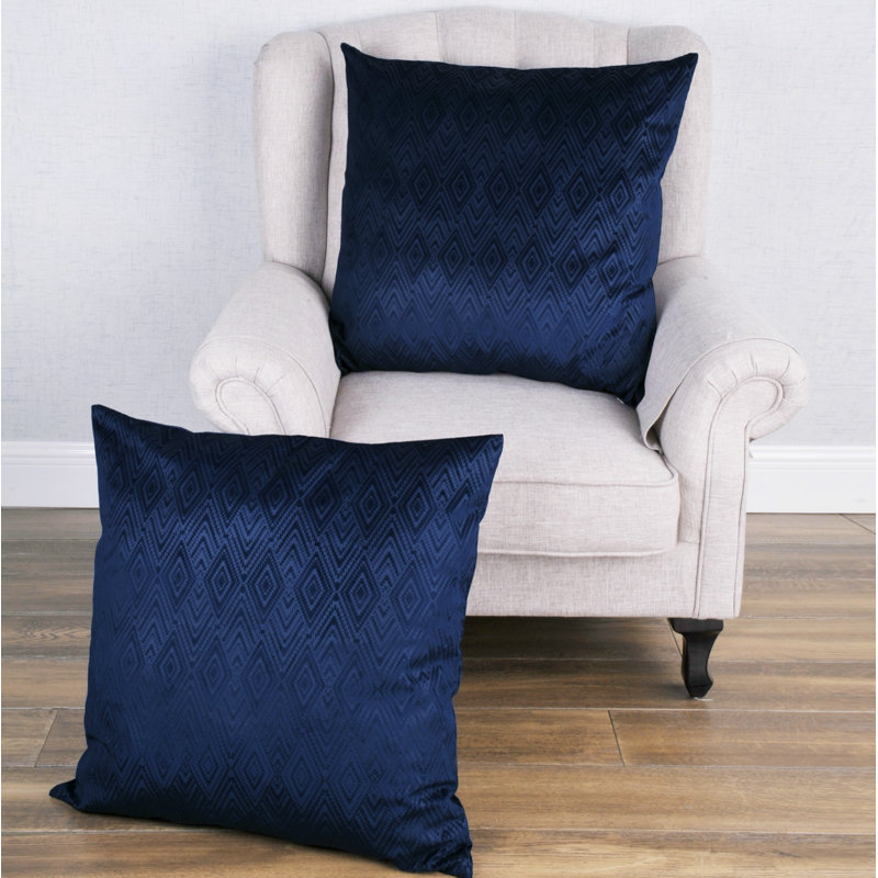 Square Euro Cushion Cover, Blue