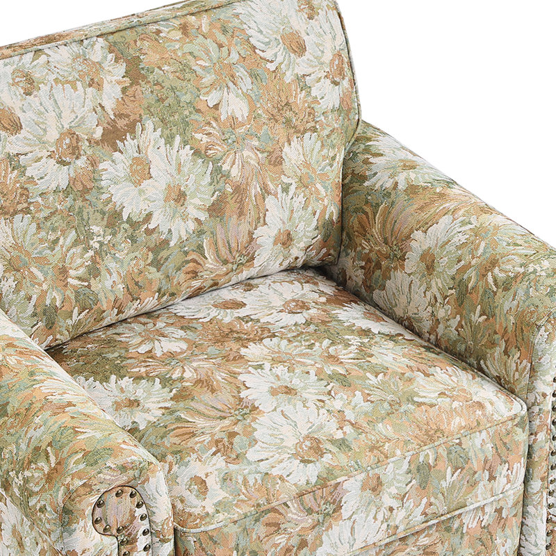 Fauteuil rembourré en mélange de coton, Fleurs de sable