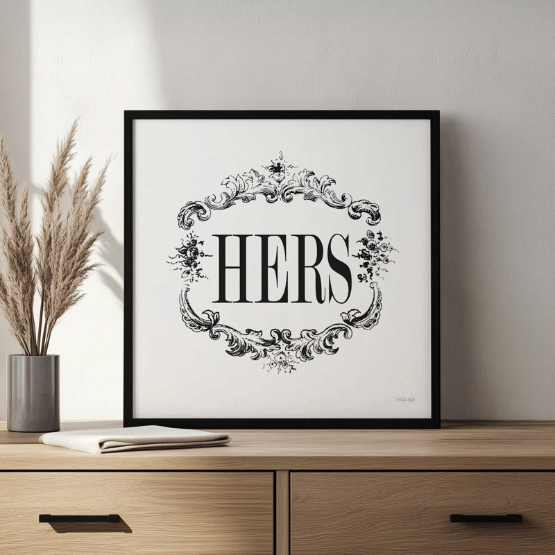 «Hers Sign» par Cindy Jacobs, reproduction d'art, L 20 po x H 20 po, Érable, Impression encadrée