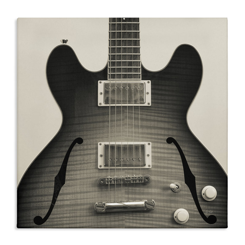  Art mural sur toile Classy Electric Guitare par Deborah Revell, H 24 po x l 24 po