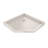 DreamLine SlimLine 36 inch D x 36 inch W x 2 3/4 inch H Biscuit Neo-Angle Shower Base with 2 inch Brushed Brass Corner Round Drain-118321749