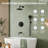 Tub and Shower Faucet Set with 9" Rainfall Shower Head and 3‑Setting Handheld Shower, Valve Included-109786361