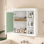 Armoire de salle de bain murale à miroir - Blanc, moderne et pratique