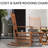 2pcs Outdoor Rocking Chair With Side Table, Wooden Patio Alluring & High Back, Up To 352 Lbs Support, For Garden, Balcony, Porch, Of 2 Chairs Soothing , Supports Lbs, Poolside,