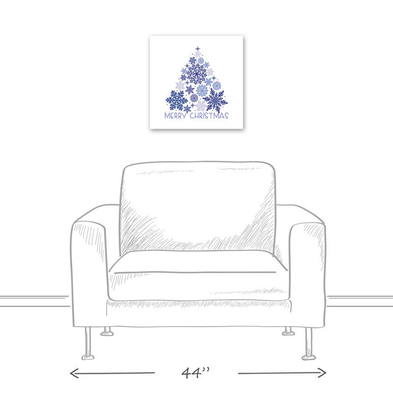 « flocon de noël sapin », reproduction d’impression sur toile