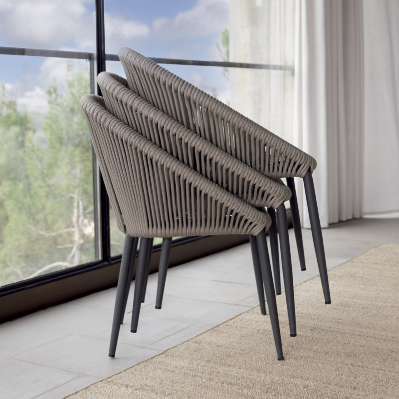 Rodona Outdoor Dining Side Chair, Canvas Taupe Sunbrella® Canvas