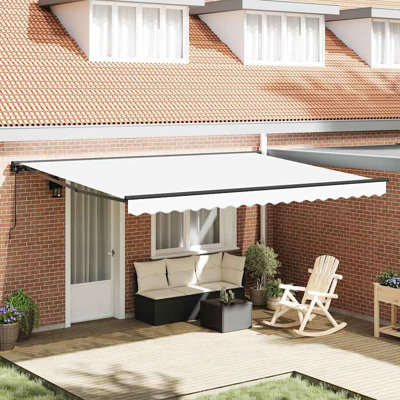 VidaXL 450cm W x 300cm D Fabric Cover Retractable Door / Window Awning