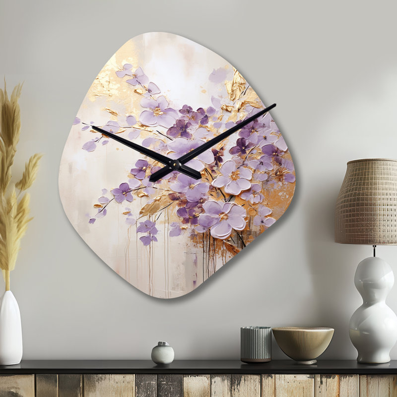 Horloge murale mauve et violette Chernev, Petit