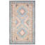 Tapis oriental oriental en laine bleu clair / beige / gris tissé à plat à la main 5 pi 1 po x 8 pi 5 po