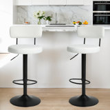 Burgos Swivel Upholstered Adjustable Height Counter Stool