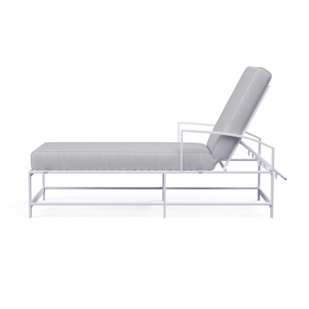 Bristol 26" Sunbrella® Patio Chaise Lounge, Canvas Granite Sunbrella® Canvas