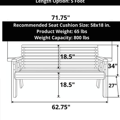 Amish Casual Garden Bench