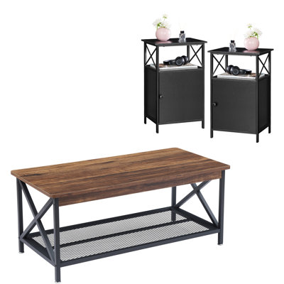 Ensemble de tables basses 3 pièces Kempst