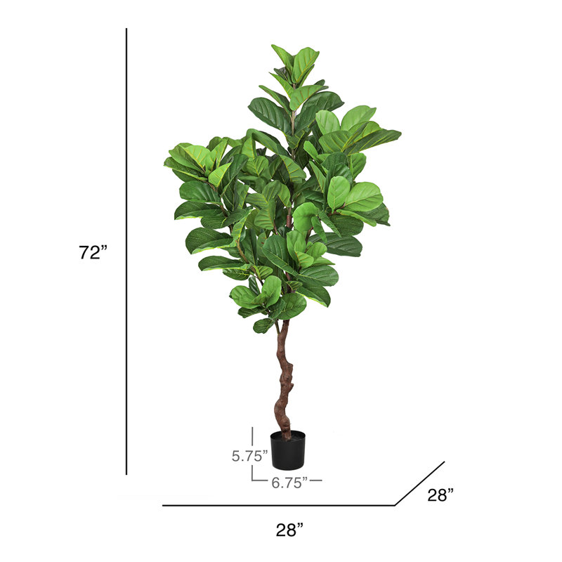 Artificial Fiddle Leaf Fig Tree in Pot