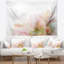 Motif floral abstrait sur tapisserie blanche-28492005