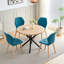 Modern Fabric Dining Chairs with Wooden Legs, Diamond Quilted Padded Side Chairs-853305944-853305947-853305967
