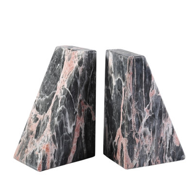 Natural Mexican Onyx Marble Bookends, Set of 2