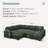Brunella Corduroy Sleeper Sectional-1503454834