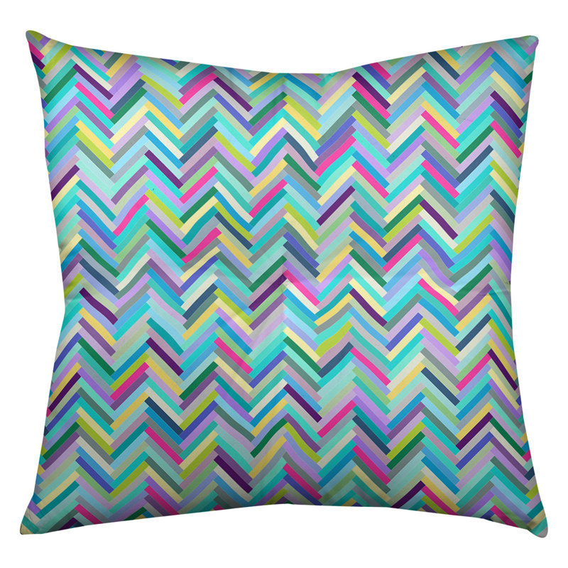 Herringbone Floor Pillow, 26" x 26", Blue