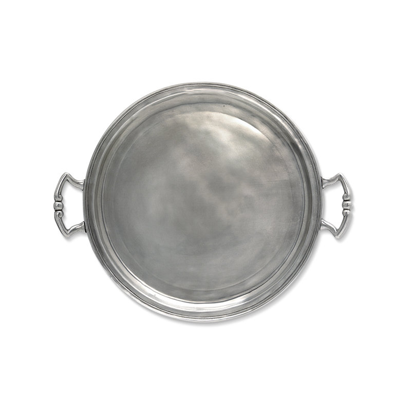 Round Handmade Pewter Tray