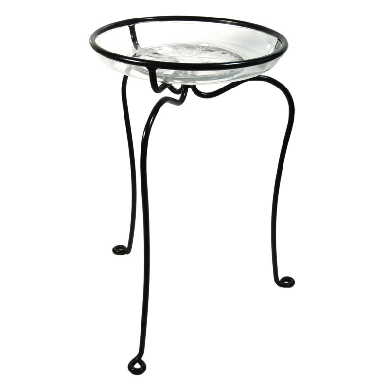 Support pour plante Leesport, H 8 po x l 16,7 po x p 16,7 po, Noir