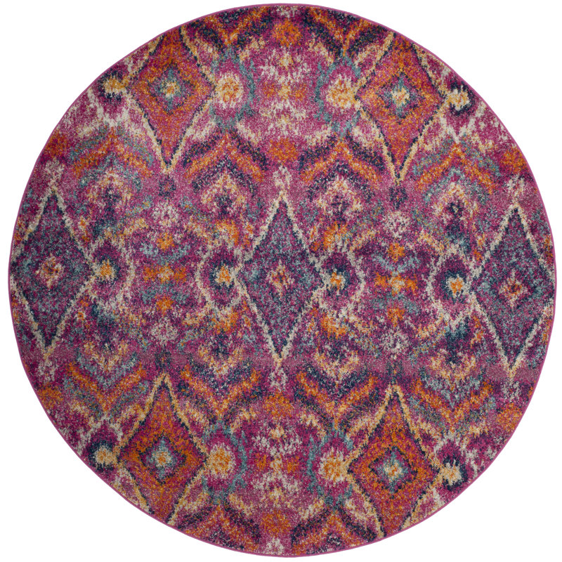 Tapis fuchsia Christa, Rond 6 pi 7 po