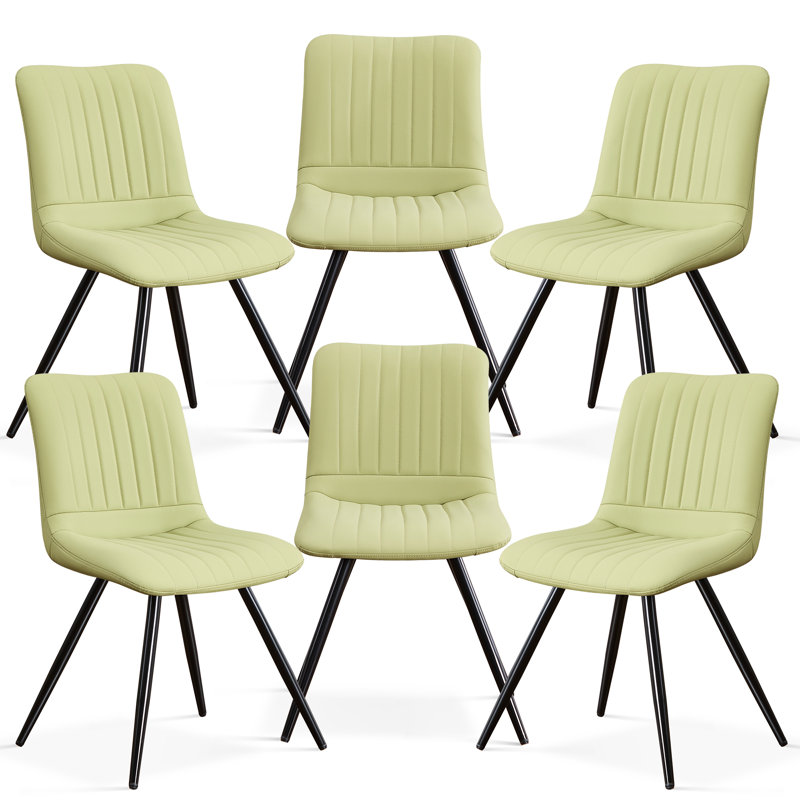 51.9938cm H Upholstered Metal Side Chair, Black, 6