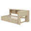Lit simple avec deux commodes de rangement intégrées et port USB-602823230