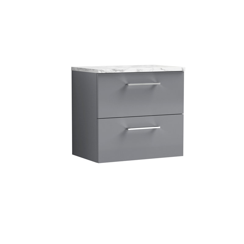 Arno 23.82cm Single Bathroom Vanity Base Only, Satin Grey