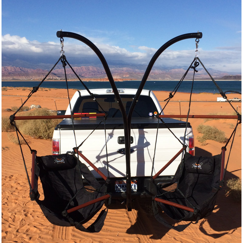 Durable Steel Black Hammock Hitch Stand for Vehicles