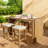 5 Pieces Outdoor Bar Set Included 1 Height Table & Four Stools With Cushions