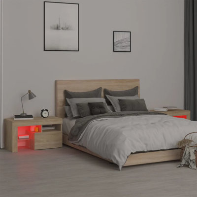 Almeera 70cm W Manufactured Wood Bedside Table