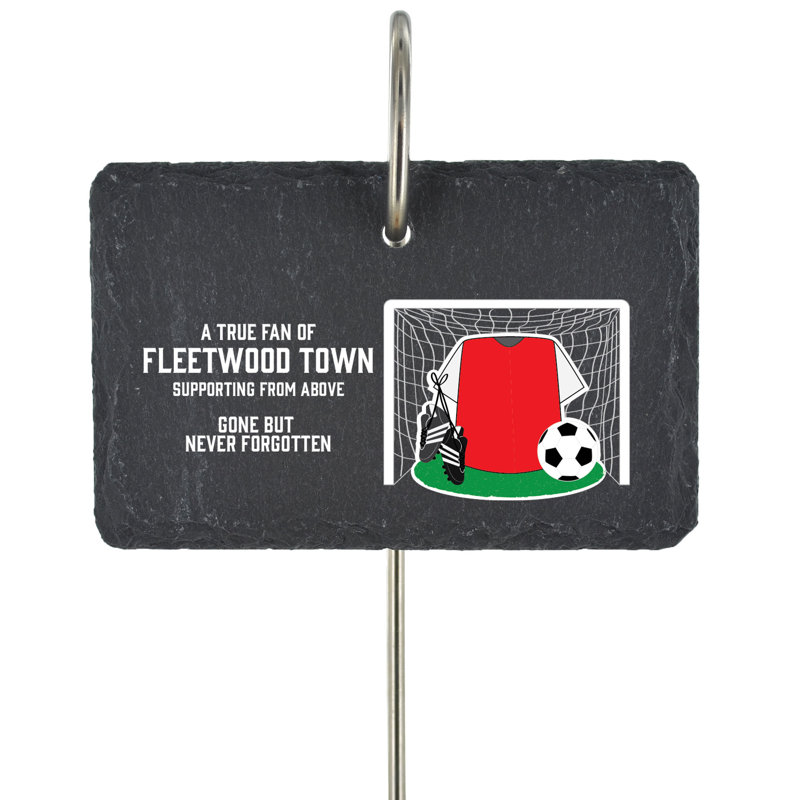 Braeunig Fleetwood Town Fan Football Slate Grave Marker Memorial Plaque