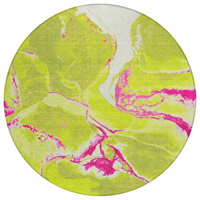 Selene Lime Washable Indoor-Outdoor Rug - 