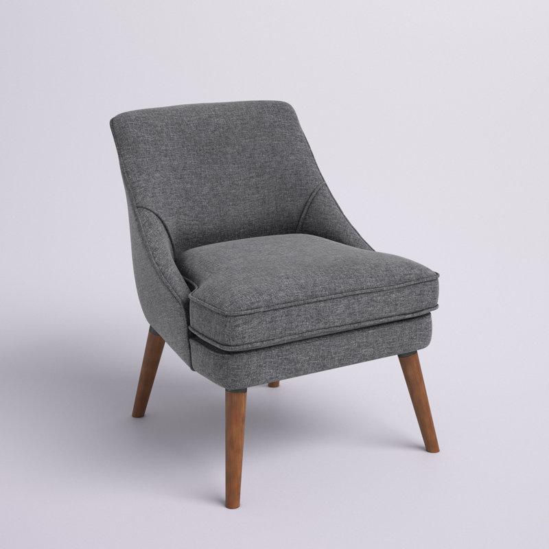 Laurine Upholstered Side Chair, Dark Gray