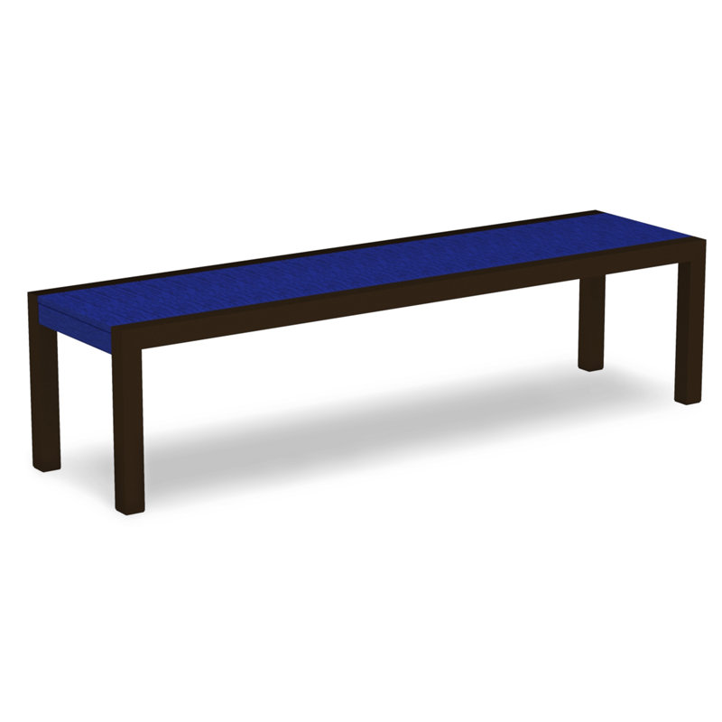 Banc POLYWOOD MOD 68 ", Bleu pacifique, Blanc